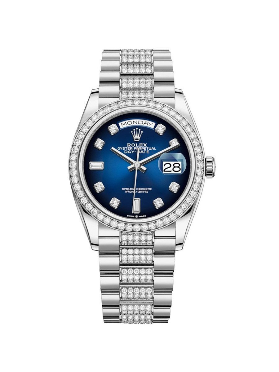 Часы Rolex Day-Date 36 White gold Bezel set with diamond President Bracelet 128349rbr-0016