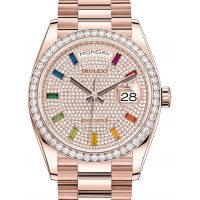 Rolex - Часы Rolex 128345RBR Diamond-paved rainbow sapphires