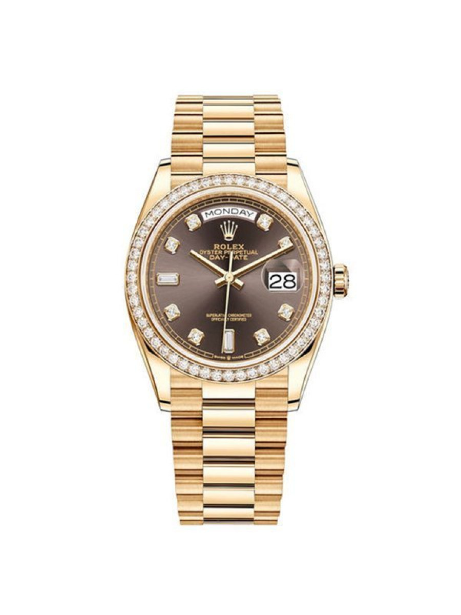 Часы Rolex Day Date Ladies Dark grey set with diamonds 128348RBR