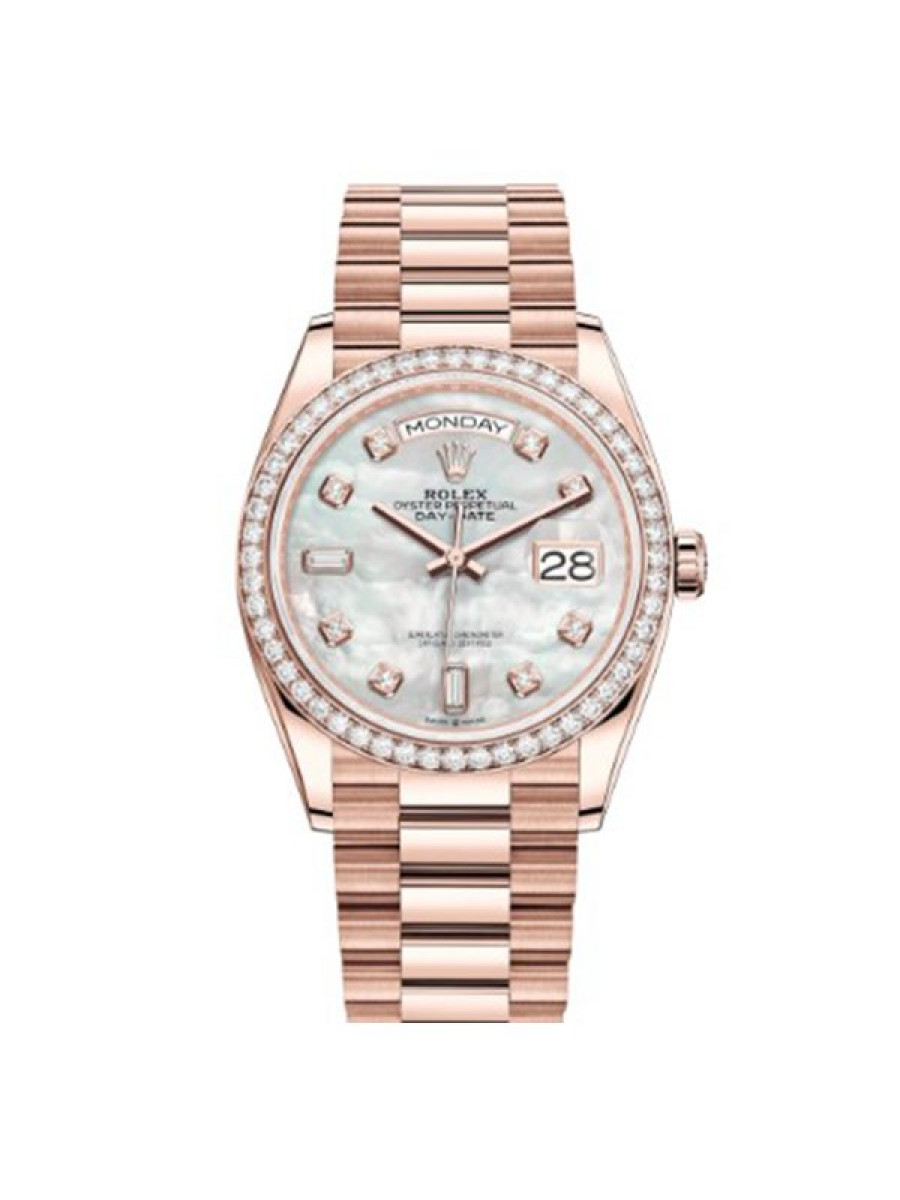 Часы Rolex Day Date Ladies White mother-of-pearl set with diamonds 128345RBR