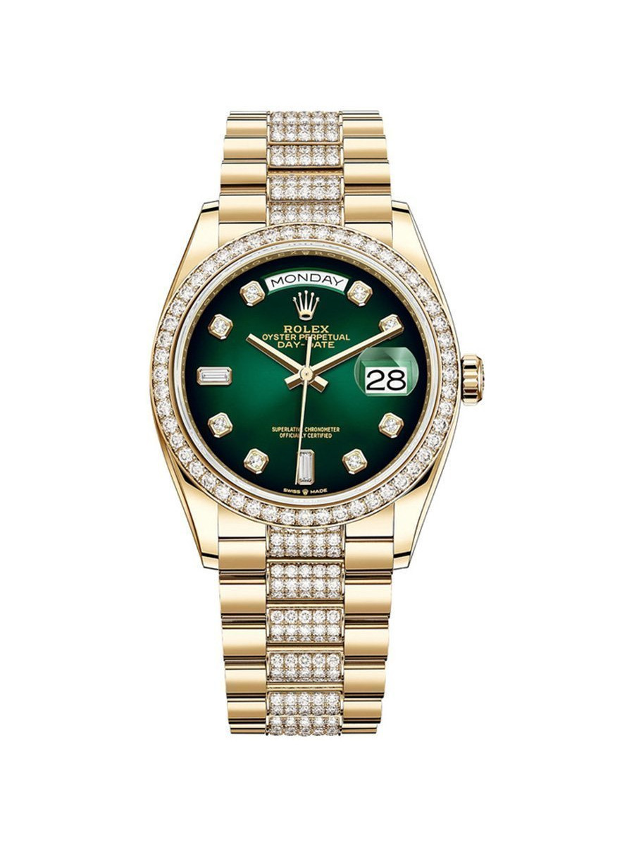 Часы Rolex Day-Date 36 Yellow gold Bezel set with diamond President Bracelet 128348rbr-0036