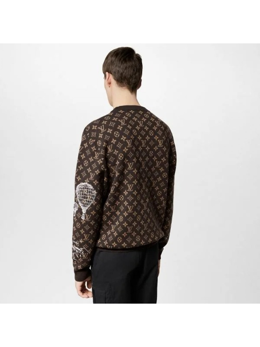 Свитшот Louis Vuitton Monogram Темно-коричневый