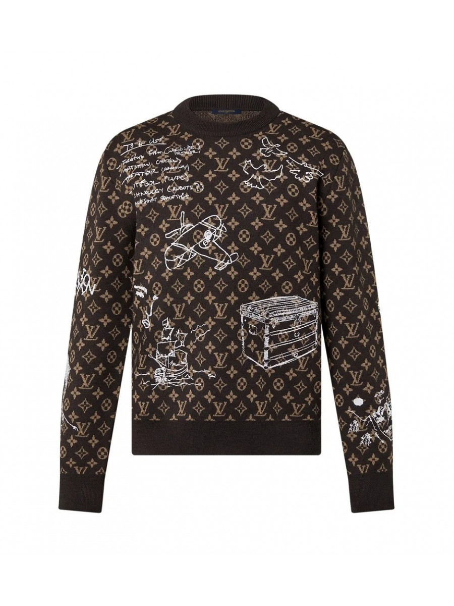 Свитшот Louis Vuitton Monogram Темно-коричневый Louis Vuitton
