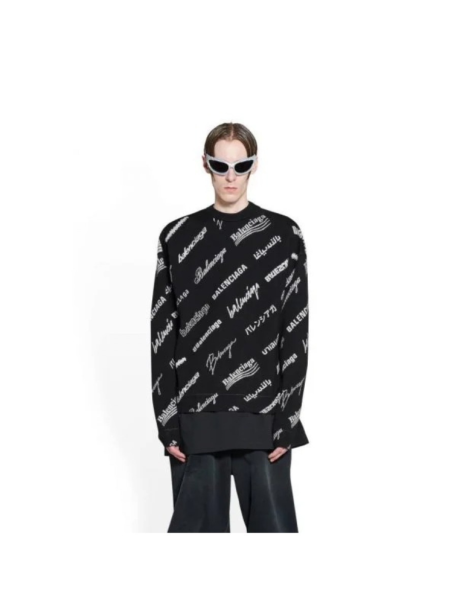 Свитшот Balenciaga Crewneck Черный