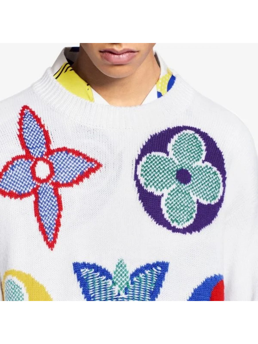 Свитшот Louis Vuitton Multicolor Monogram Белый