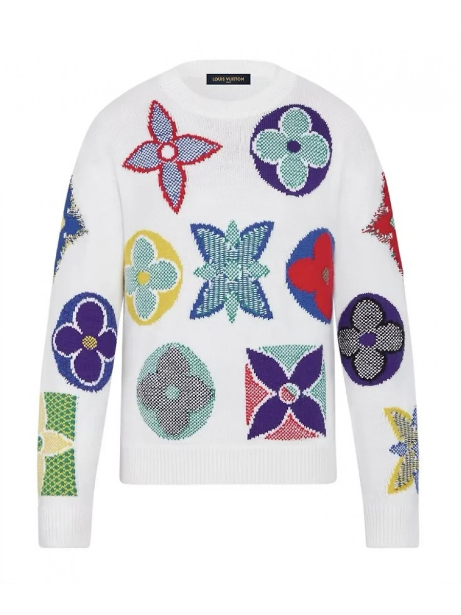 Свитшот Louis Vuitton Multicolor Monogram Белый Louis Vuitton
