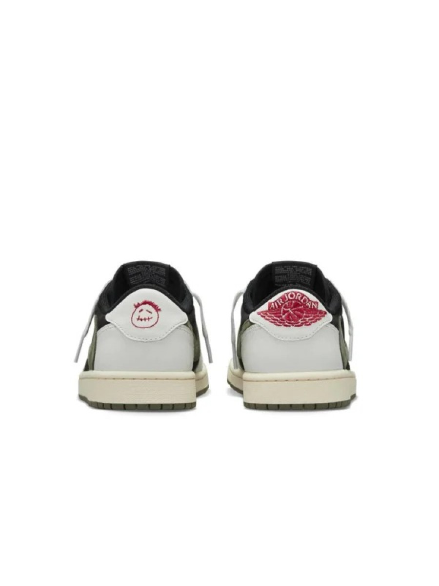 Кроссовки Nike Travis Scott X Air Jordan 1 Retro Low Og Оливковые