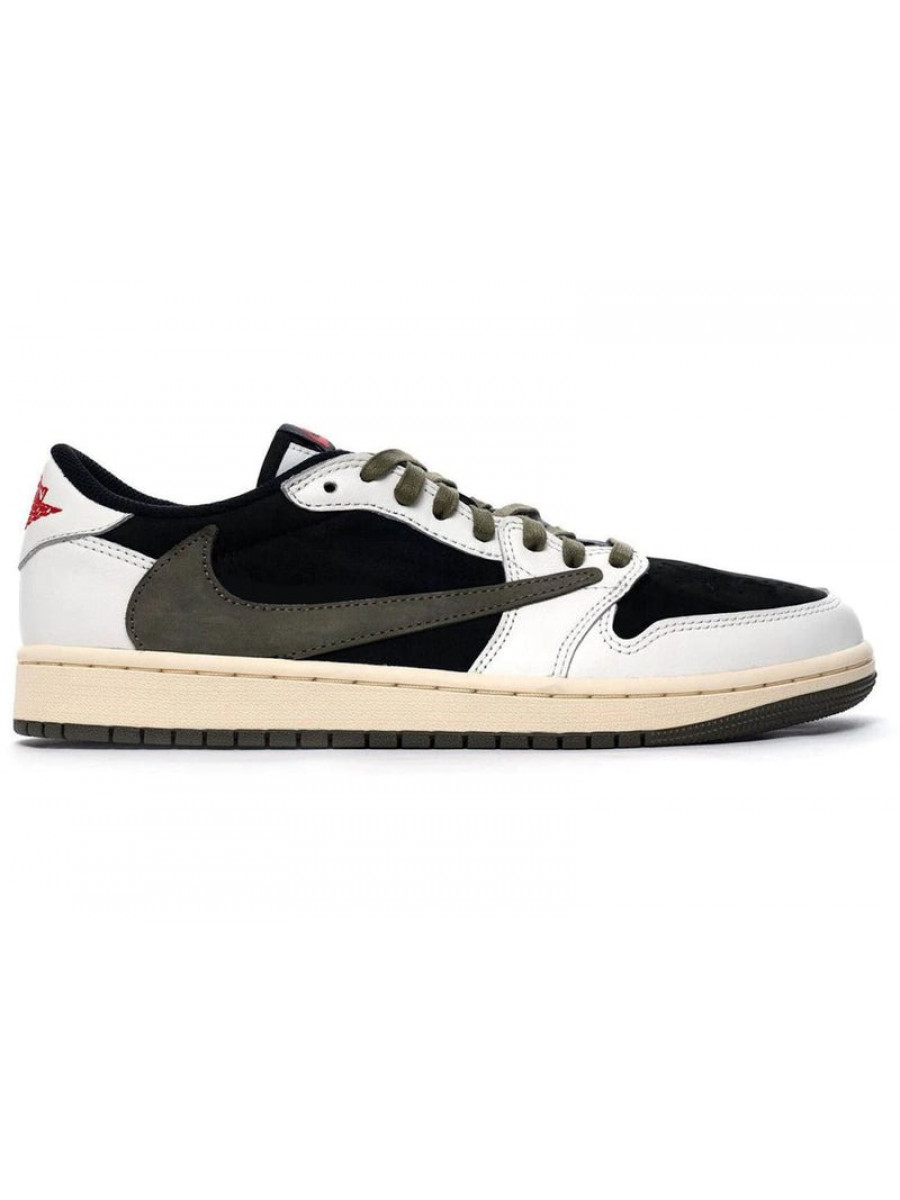 Кроссовки Nike Travis Scott X Air Jordan 1 Retro Low Og Оливковые Nike