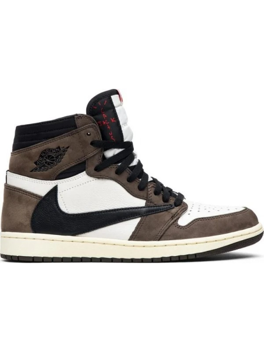 Кроссовки Nike Travis Scott X Air Jordan 1 Retro High Og Mocha Темно-коричневые