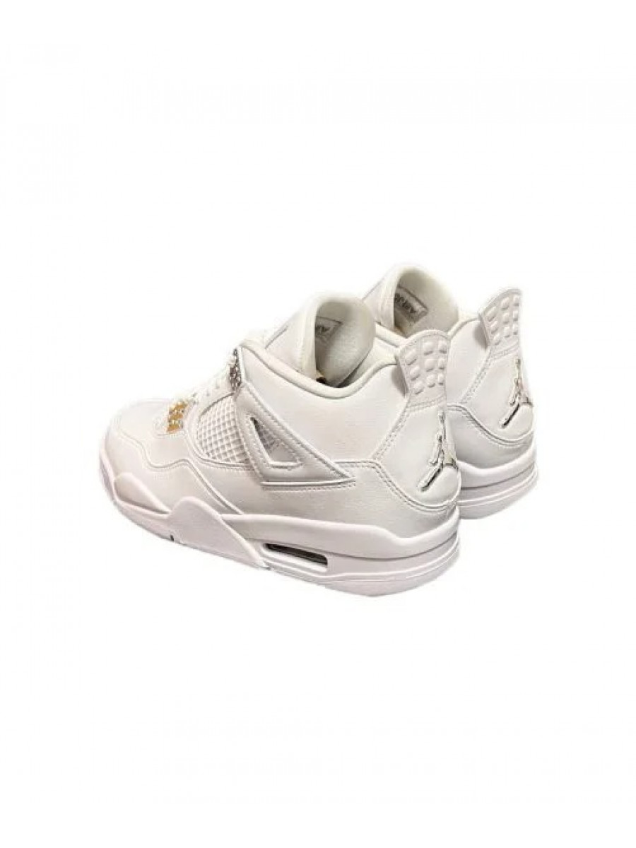 Кроссовки Nike Jordan 4 Retro White Silver Белые