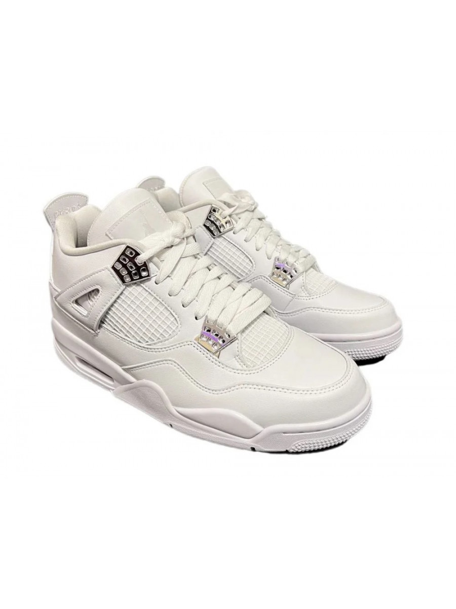 Кроссовки Nike Jordan 4 Retro White Silver Белые Nike