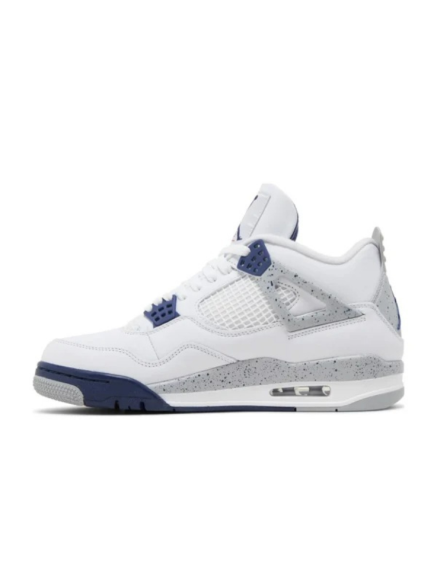 Кроссовки Nike Jordan 4 Retro Midnight Navy Белые