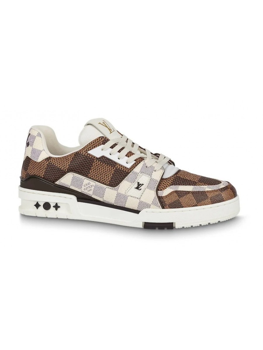Кроссовки Louis Vuitton Lv Trainer Коричневые Louis Vuitton