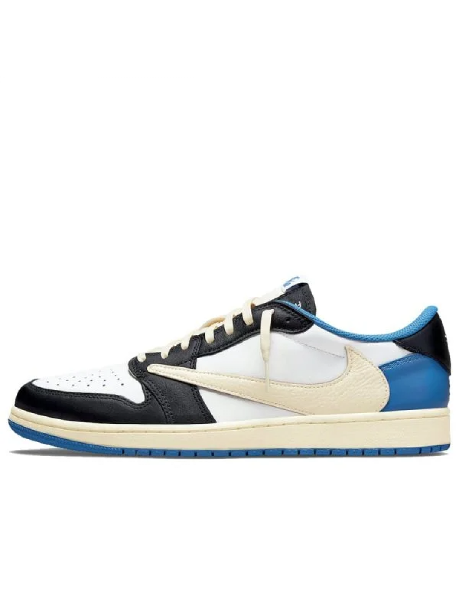 Кроссовки Nike Air Jordan 1 Low Fragment X Travis Scott Синие