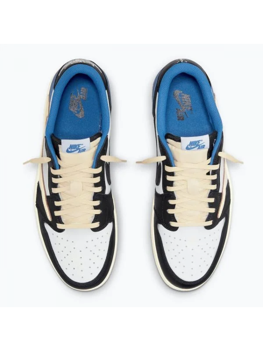Кроссовки Nike Air Jordan 1 Low Fragment X Travis Scott Синие