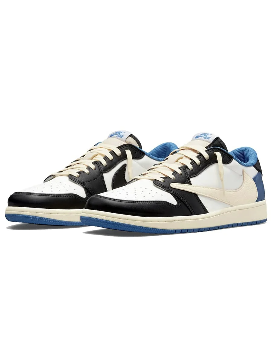 Кроссовки Nike Air Jordan 1 Low Fragment X Travis Scott Синие Nike