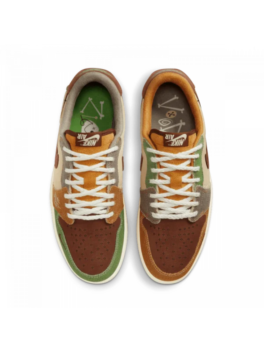 Кроссовки Nike Air Jordan 1 Low Brown Voodoo Коричневые