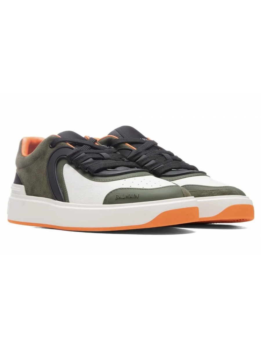 Кроссовки Balmain B-skate Low Top Зеленые Balmain