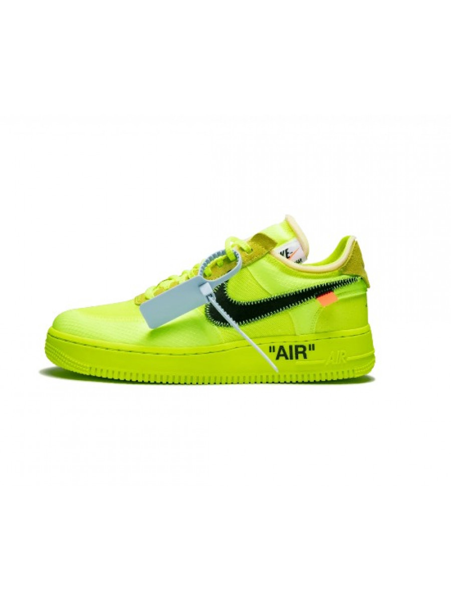 Кроссовки Off-white X Nike Air Force 1 Low Салатовые