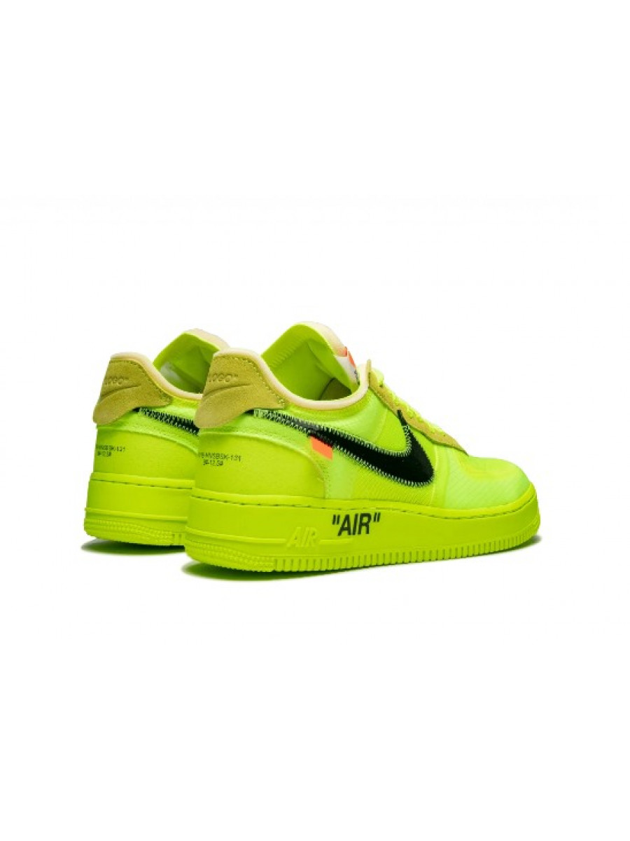 Кроссовки Off-white X Nike Air Force 1 Low Салатовые