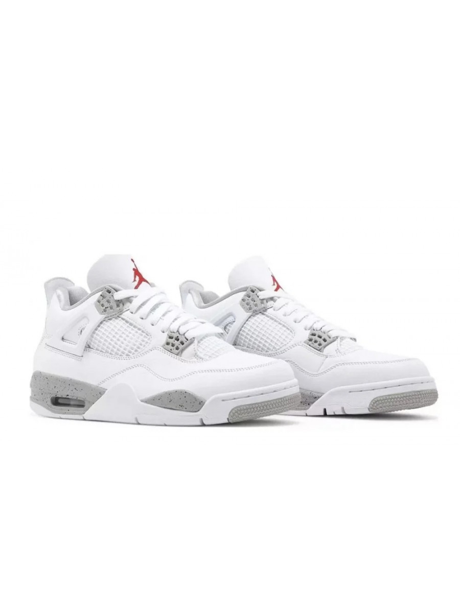 Кроссовки Nike Jordan 4 Retro White Oreo Белые Nike