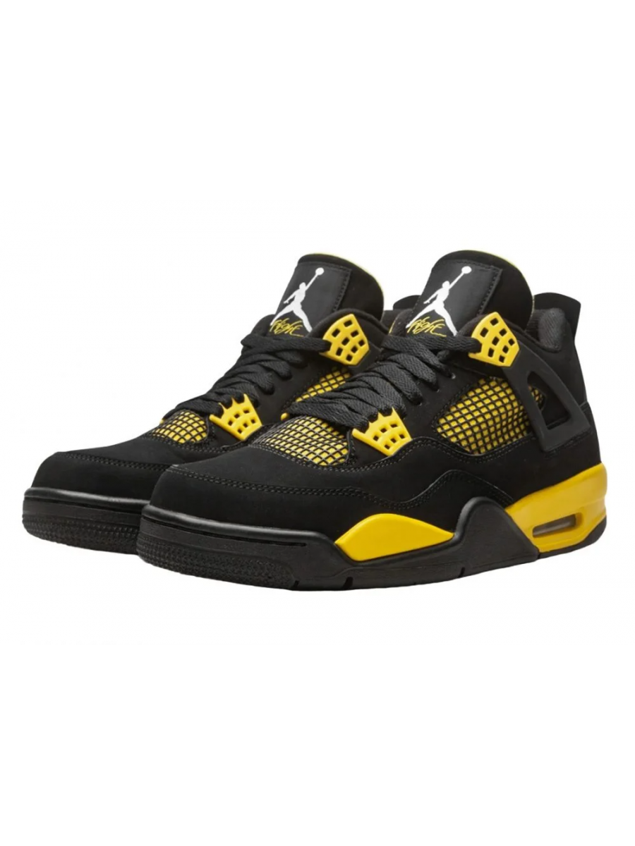 Кроссовки Nike Air Jordan 4 Retro Thunder Черные Nike