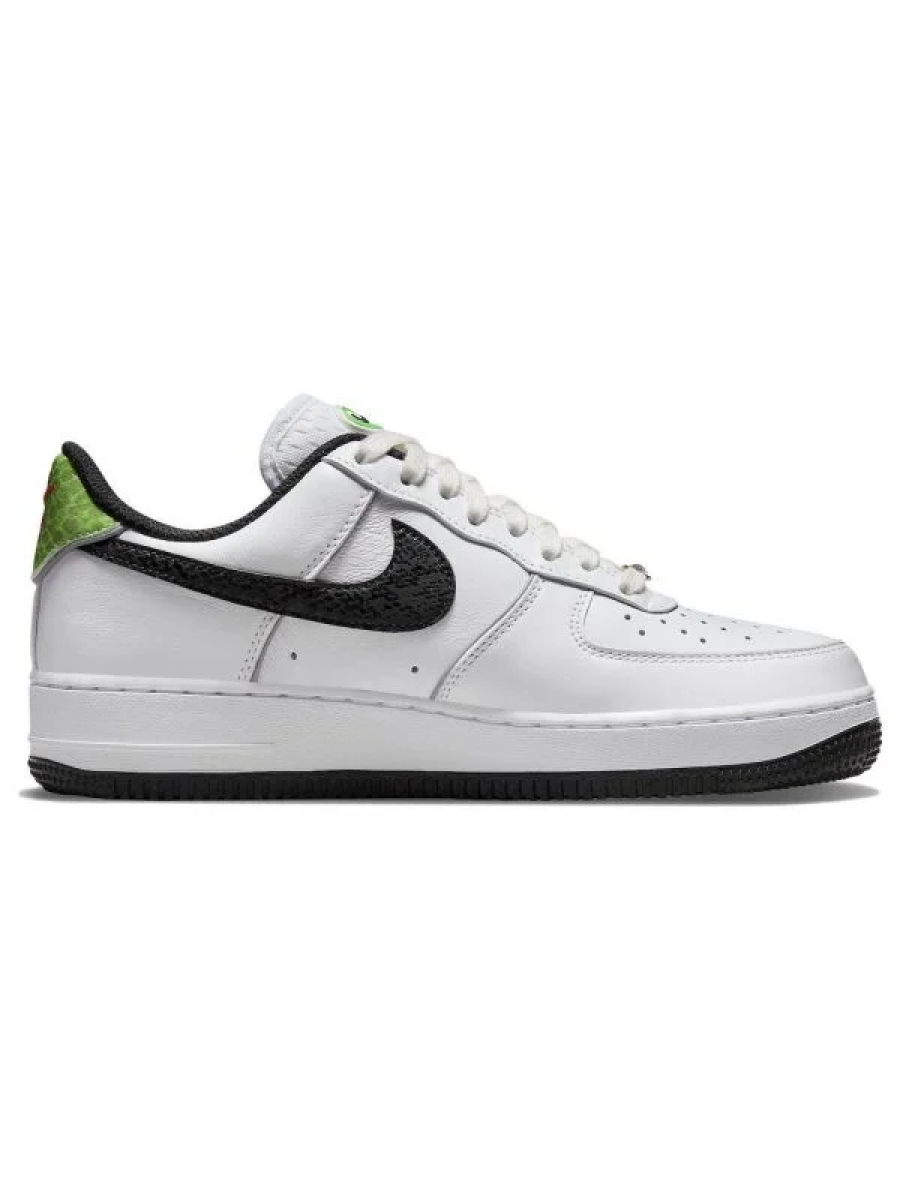 Кроссовки Nike Air Force 1 Low Just Do It White Black Green Белые