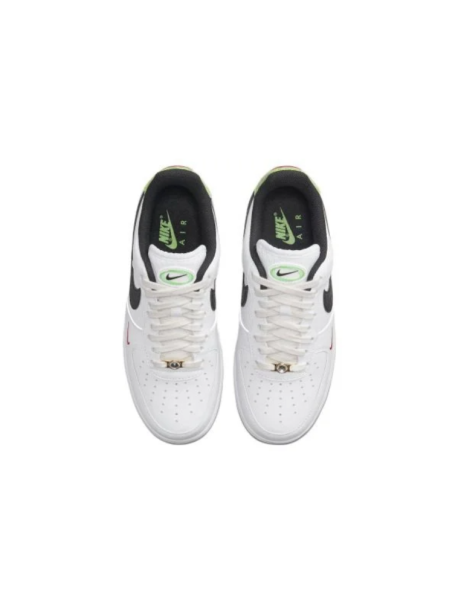 Кроссовки Nike Air Force 1 Low Just Do It White Black Green Белые