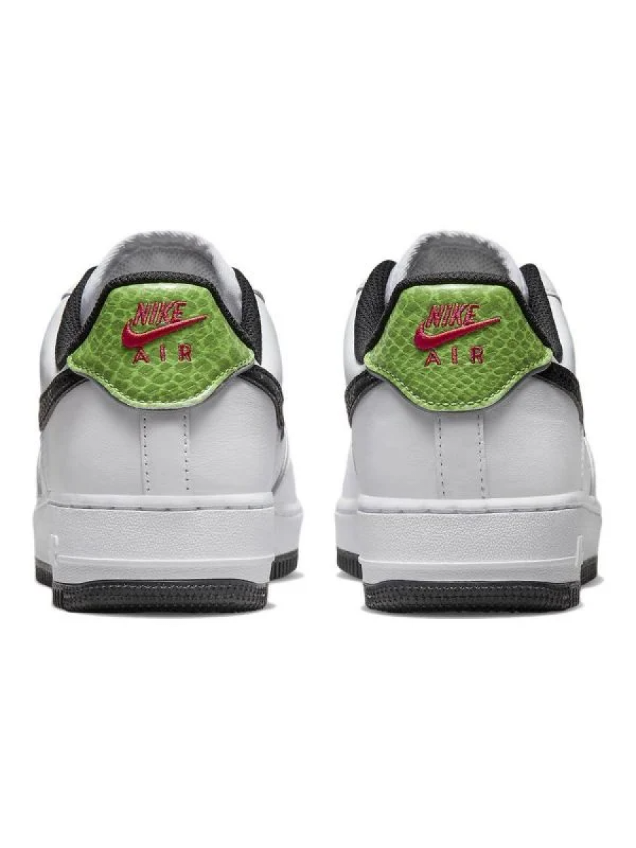Кроссовки Nike Air Force 1 Low Just Do It White Black Green Белые