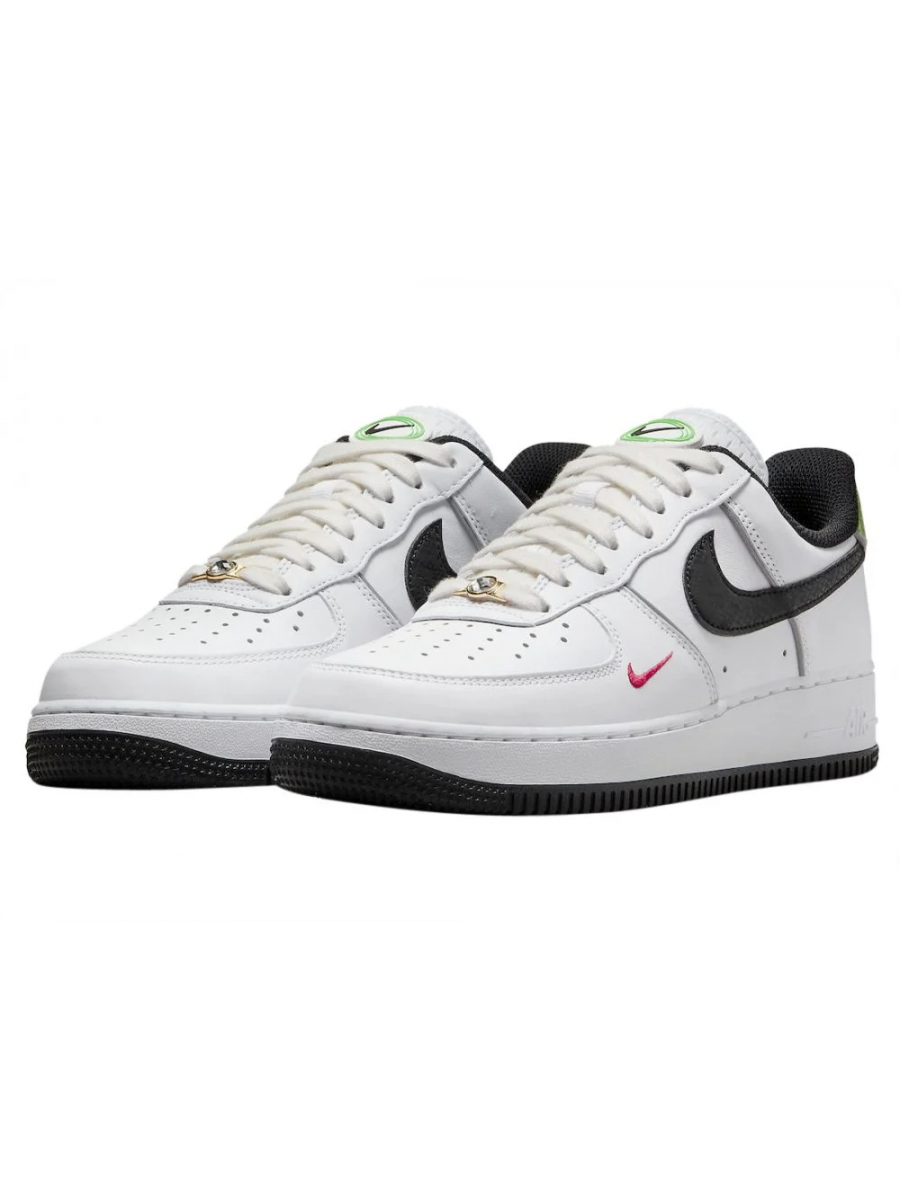 Кроссовки Nike Air Force 1 Low Just Do It White Black Green Белые Nike