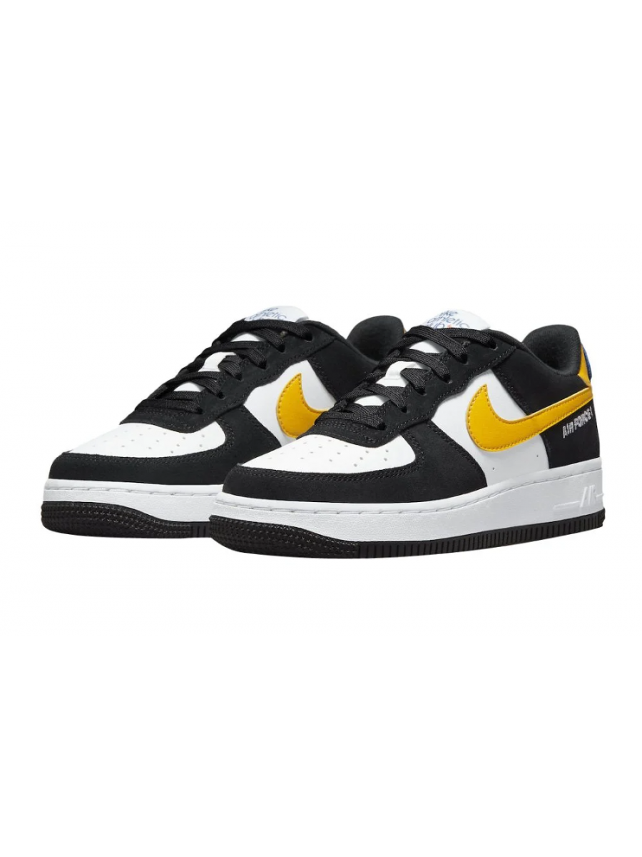 Кроссовки Nike Air Force 1 Low Gs Athletic Club Black University Gold Черные Nike