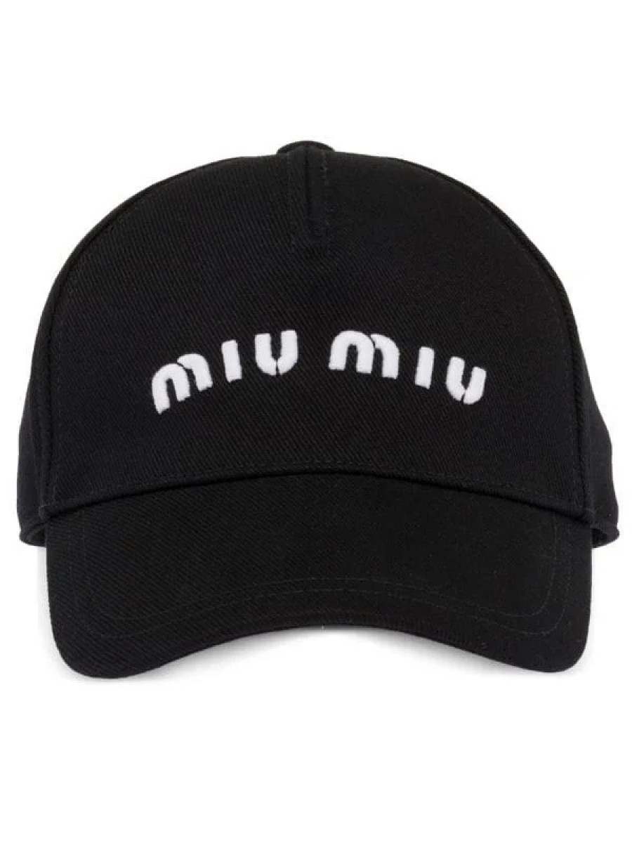 Бейсболка Miu Miu Черная Miu Miu