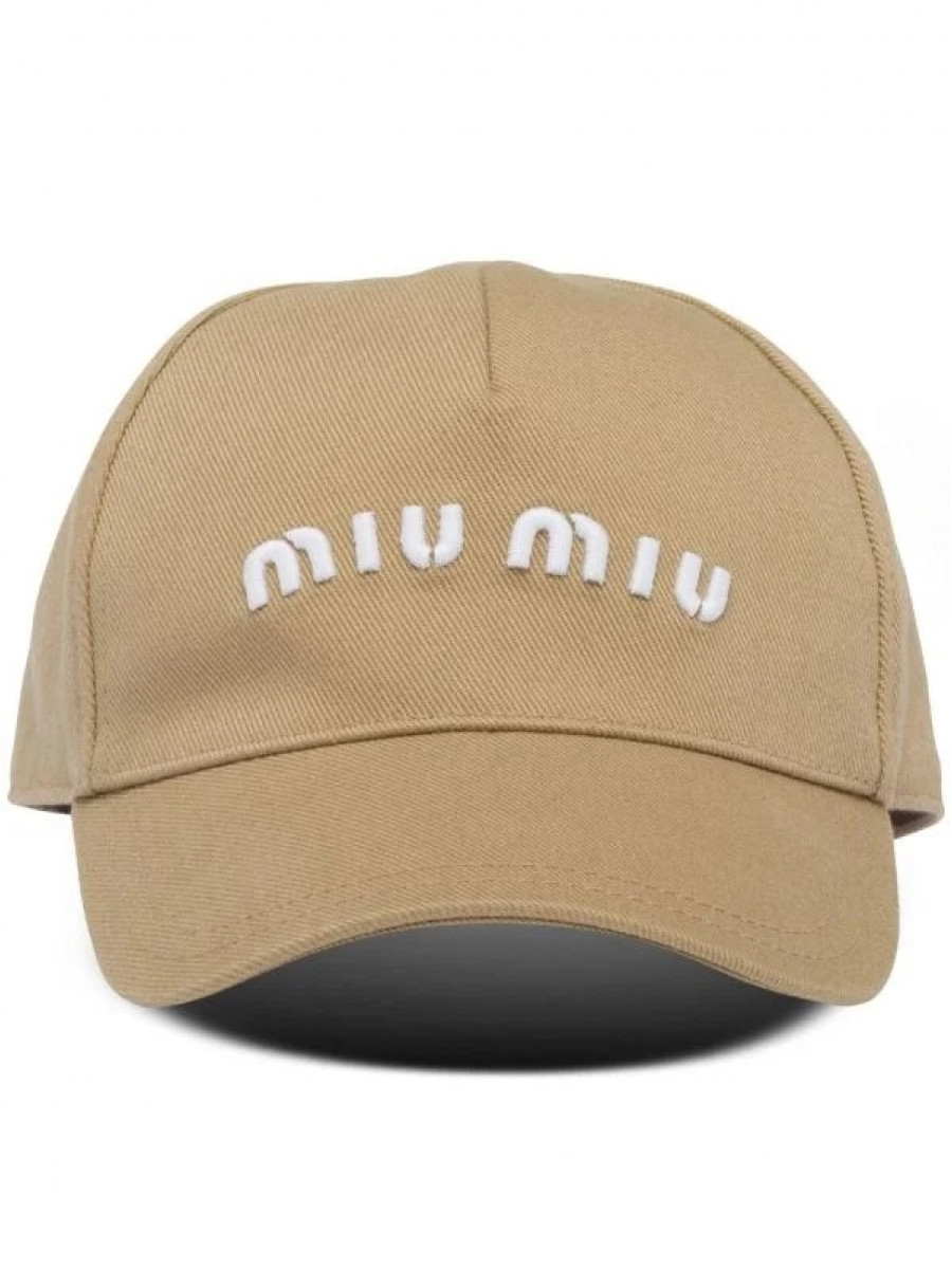 Бейсболка Miu Miu Коричневая Miu Miu