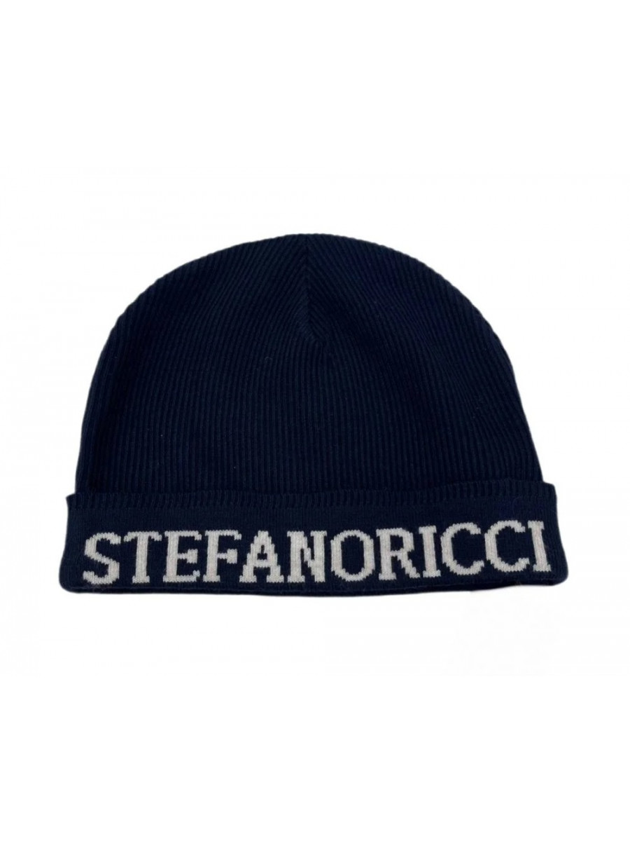 Шапка Stefano Ricci Темно-синяя Stefano Ricci