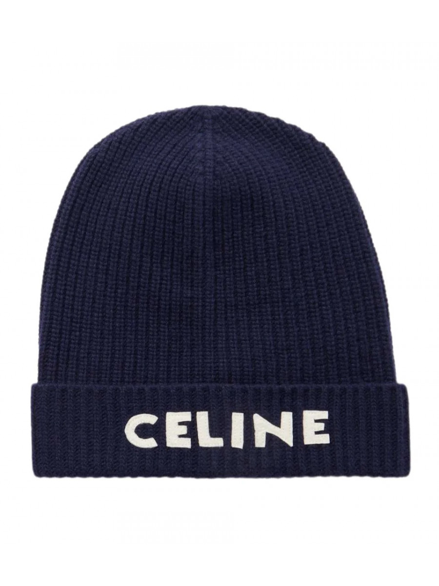 Шапка Celine Темно-синяя Celine